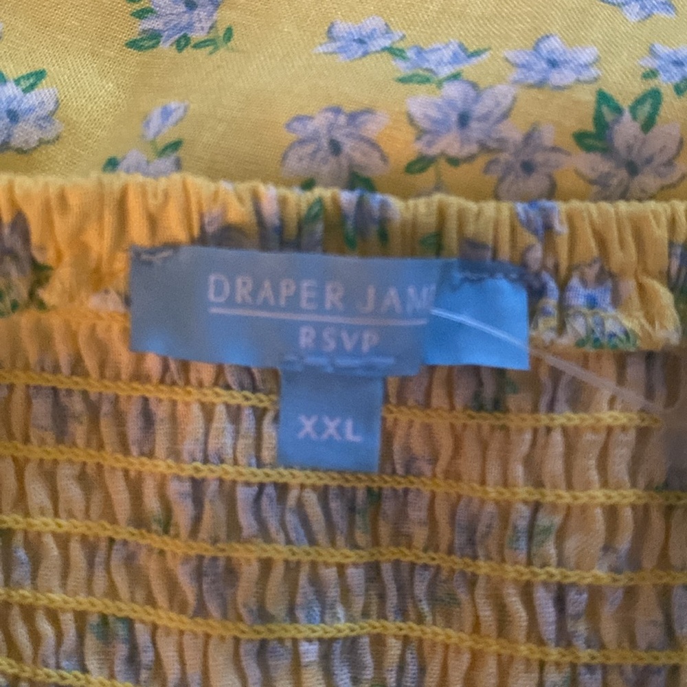 Draper James RSVP XXL yellow and blue dress - Picture 7 of 8